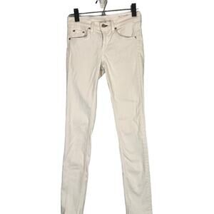 Rag & Bone Women’s Bright White Skinny Ankle Denim Jeans Size 25
